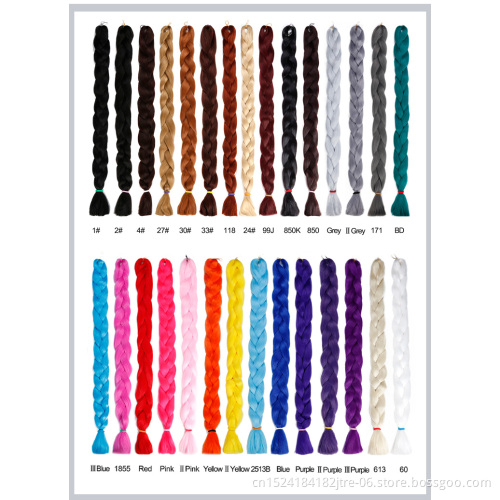 120 Colors In Stock Expression Braid Hair Synthetic Yaki Braiding Hair